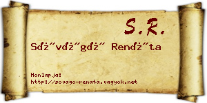 Sóvágó Renáta névjegykártya
