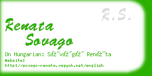 renata sovago business card